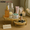 Luxe Marble Vanity Stand – 2-Tier Gold Frame Skincare & Beauty Organizer
