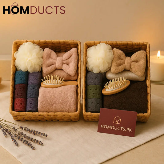 Luxe Spa Essentials Gift Basket – 9-Piece Self-Care & Bath Set