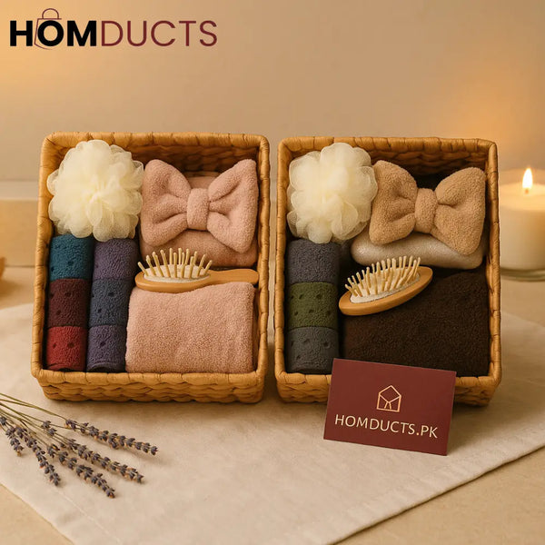 Luxe Spa Essentials Gift Basket – 9-Piece Self-Care & Bath Set