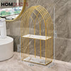LuxeGold Arch Skincare Organizer – 2-Tier Cosmetic Display Rack
