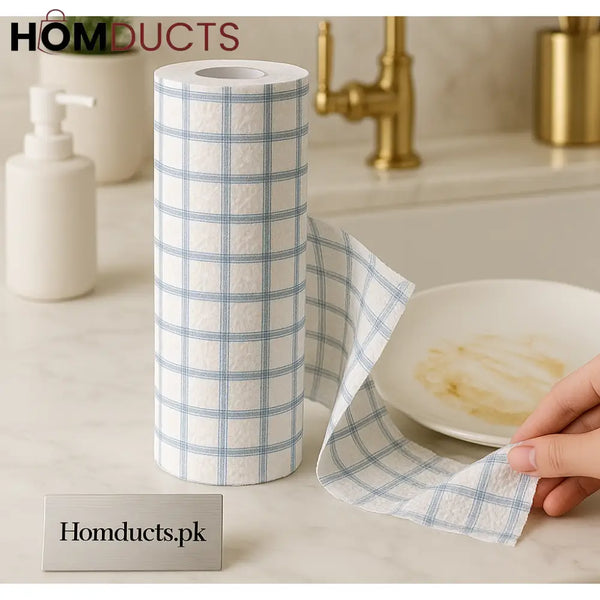 LuxeGrid Reusable Kitchen Cleaning Roll – Heavy-Duty & Washable Cloth Tow