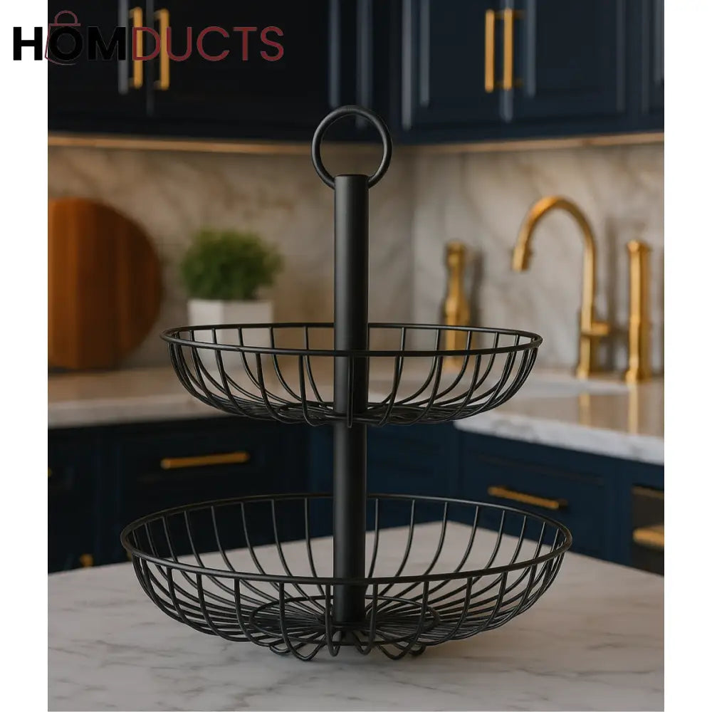 LuxeTier™ Matte Black 2-Tier Organizer