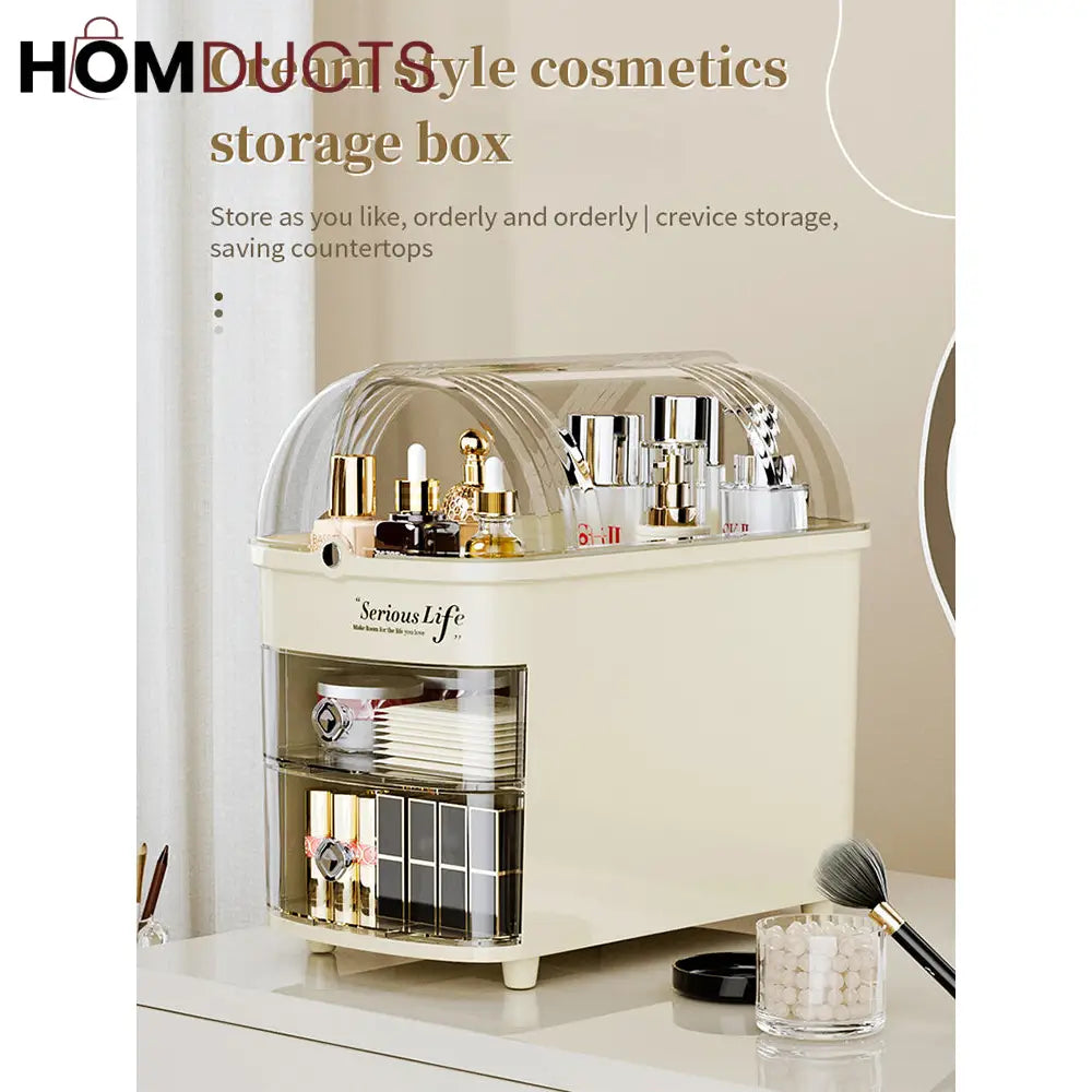 LUXORMOVE: Large Capacity Cosmetic & Jewelry Organizer with Lid