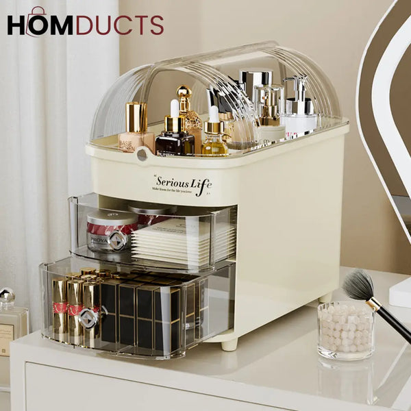 LUXORMOVE: Large Capacity Cosmetic & Jewelry Organizer with Lid