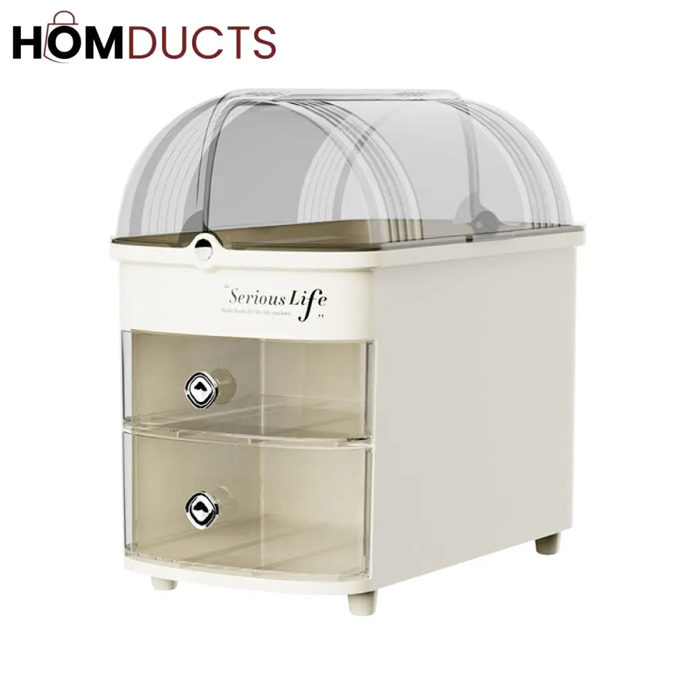 LUXORMOVE: Large Capacity Cosmetic & Jewelry Organizer with Lid