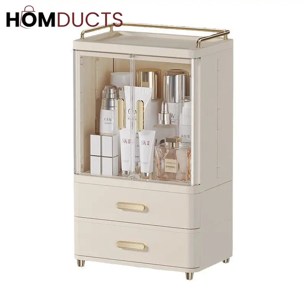 LUXORMOVE: Large Capacity Cosmetic & Skincare Storage Box - Desktop Makeup Organizer