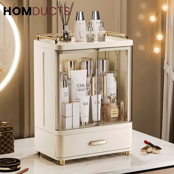 LUXORMOVE: Large Capacity Cosmetic & Skincare Storage Box - Desktop Makeup Organizer