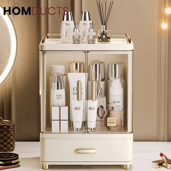 LUXORMOVE: Large Capacity Cosmetic & Skincare Storage Box - Desktop Makeup Organizer