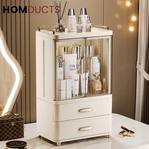 LUXORMOVE: Large Capacity Cosmetic & Skincare Storage Box - Desktop Makeup Organizer