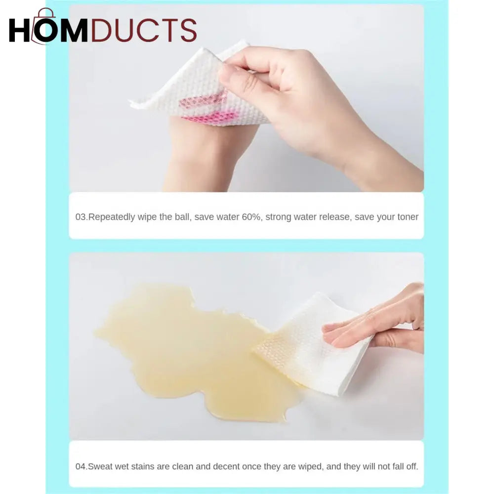 Luxurious Soft Cotton Disposable Face Towels - 70 Count Thick & Absorbent