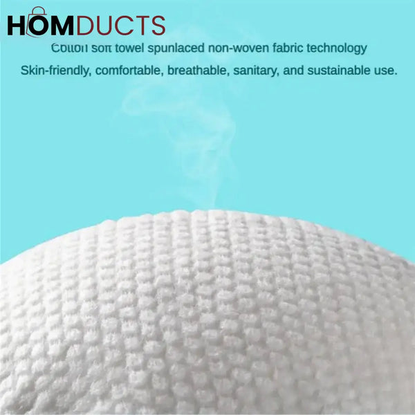 Luxurious Soft Cotton Disposable Face Towels - 70 Count Thick & Absorbent