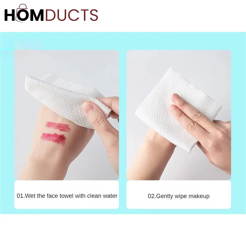 Luxurious Soft Cotton Disposable Face Towels - 70 Count Thick & Absorbent