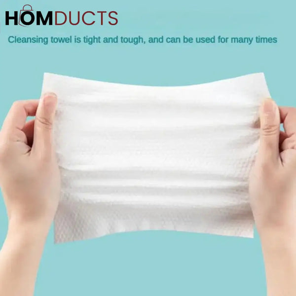 Luxurious Soft Cotton Disposable Face Towels - 70 Count Thick & Absorbent