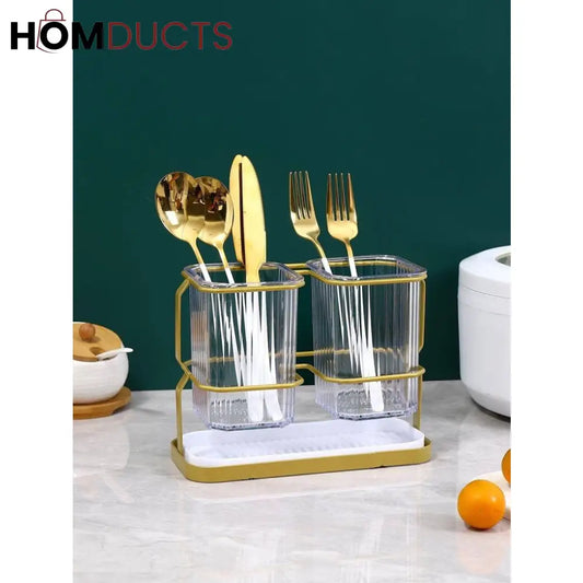 Luxury 2 Grid Cutlery Holder