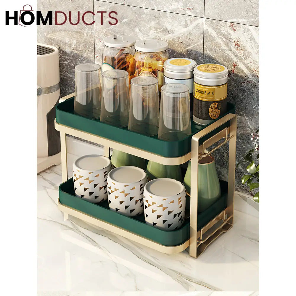 Luxury 2 Tier Drain Storage Rack