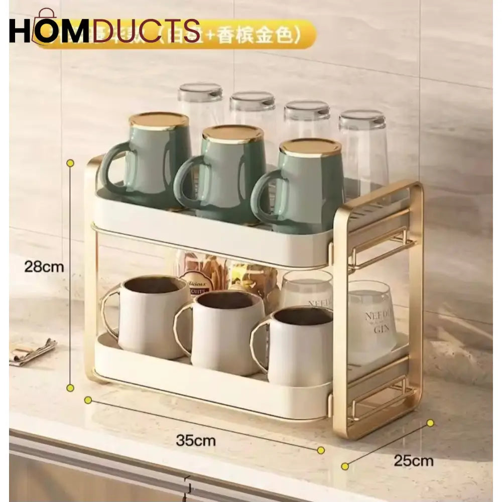 Luxury 2 Tier Drain Storage Rack