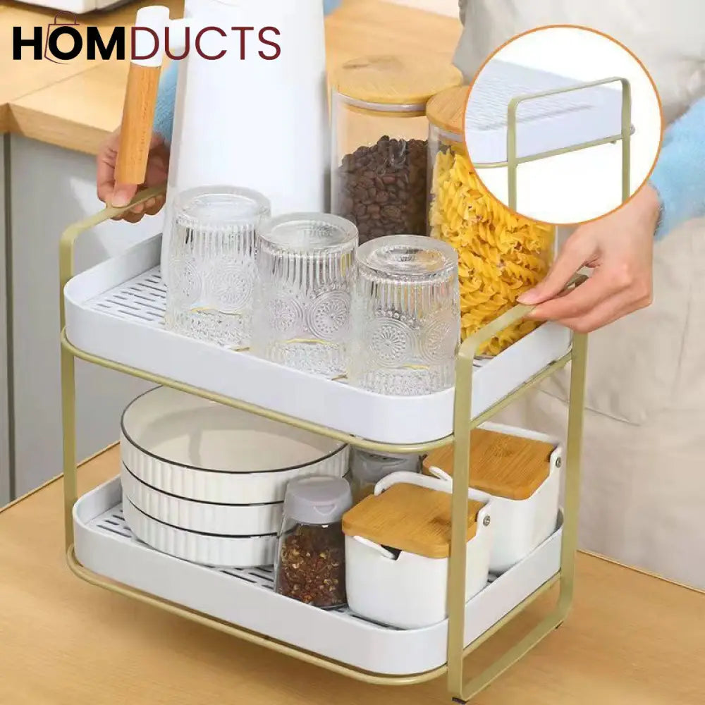 Luxury 2 Tier Drain Storage Rack