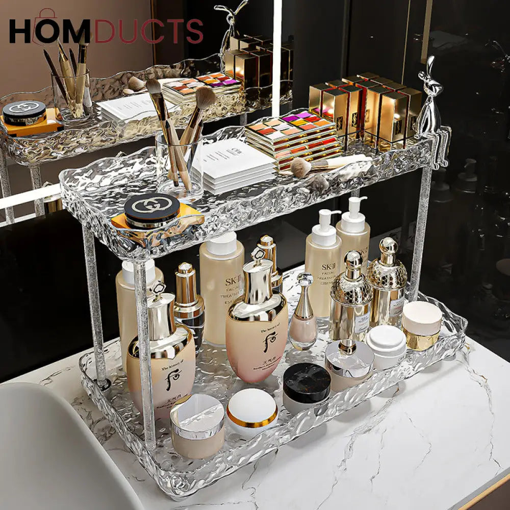 Luxury 2 Tier Vanity And Cosmetic Organizer