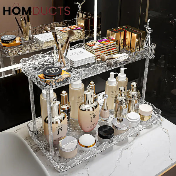 Luxury 2 Tier Vanity And Cosmetic Organizer