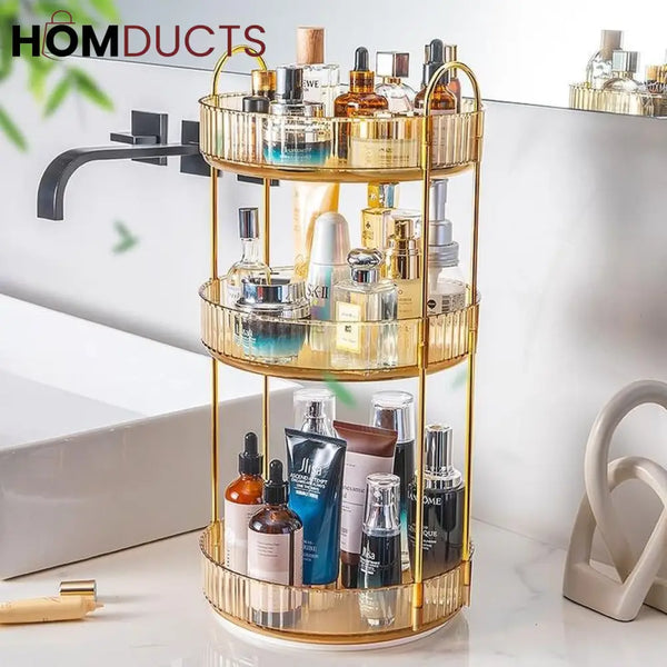 Luxury 3 Tier Rotating Cosmetic Organizer