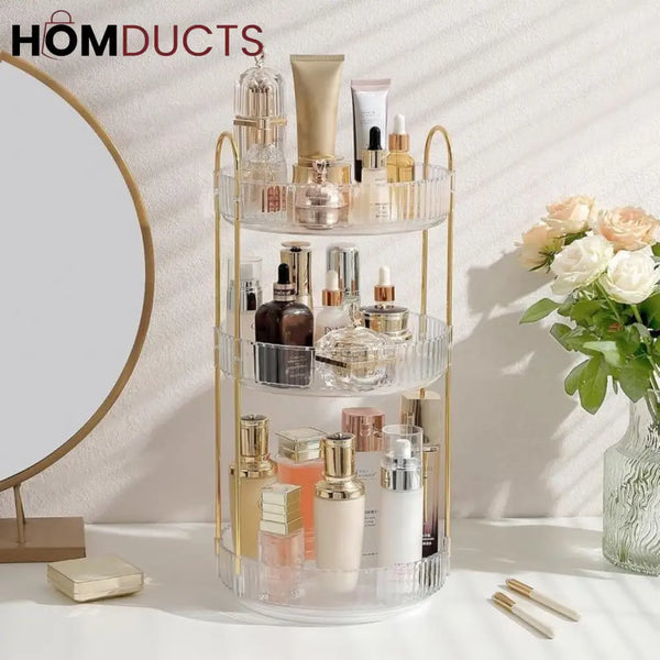 Luxury 3 Tier Rotating Cosmetic Organizer