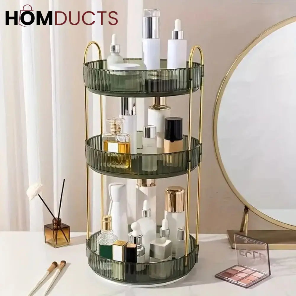 Luxury 3 Tier Rotating Cosmetic Organizer