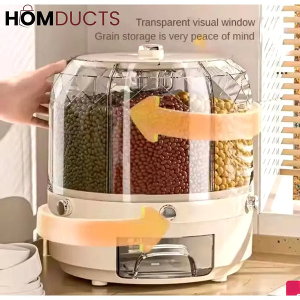 Luxury 360 Rotating Rice And Cereal Dispenser