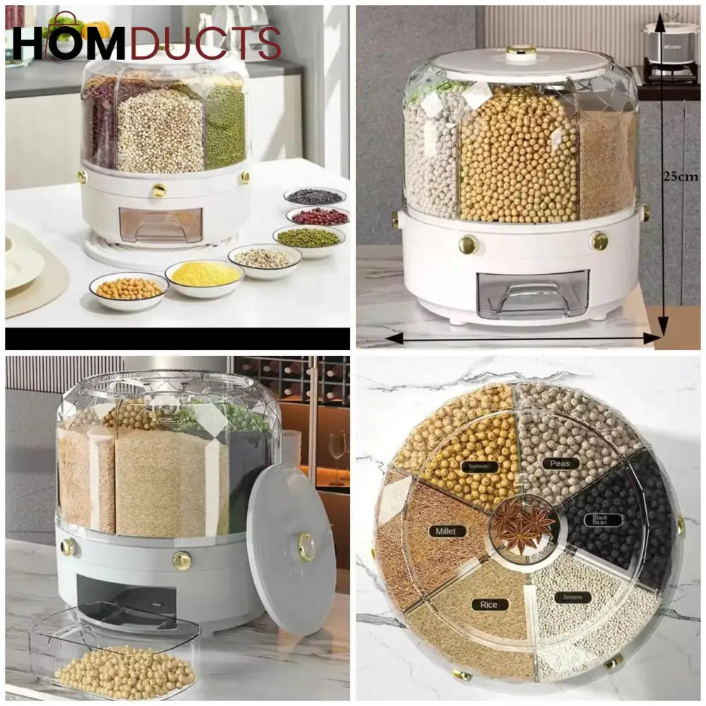 Luxury 360 Rotating Rice And Cereal Dispenser