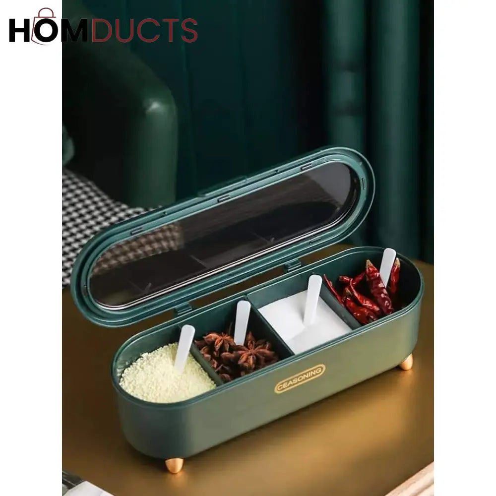 Luxury 4 Grids Seasoning Spice Box