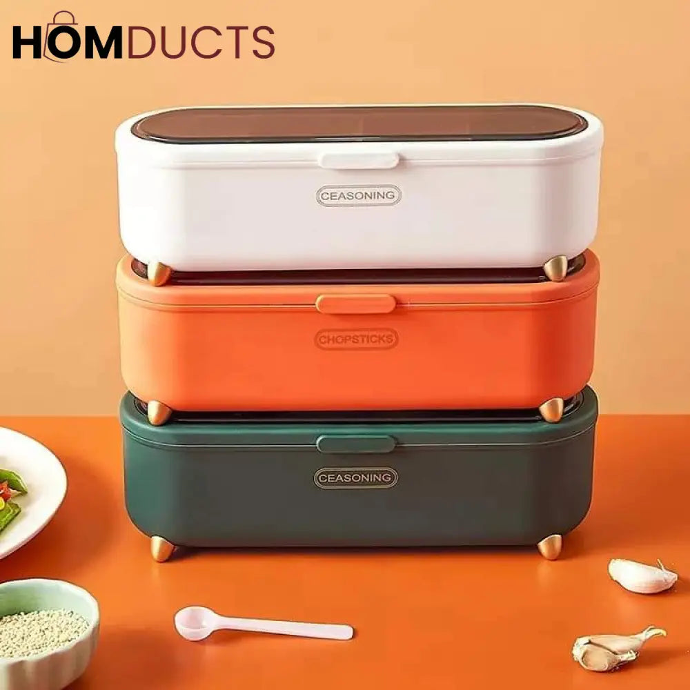 Luxury 4 Grids Seasoning Spice Box