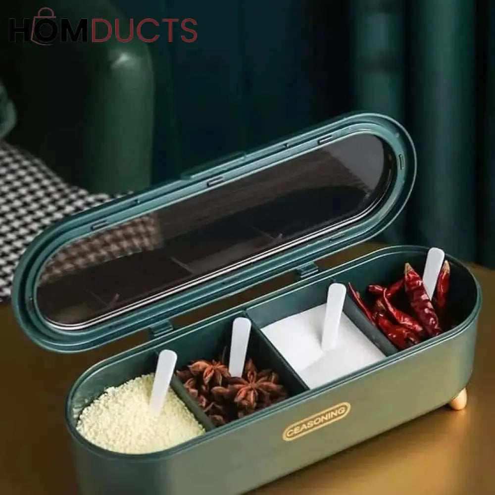 Luxury 4 Grids Seasoning Spice Box