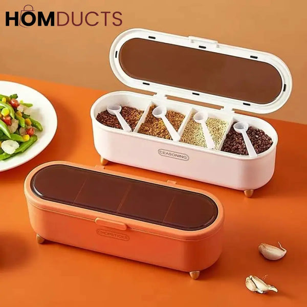 Luxury 4 Grids Seasoning Spice Box