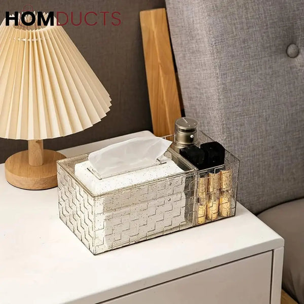 Luxury Acrylic Tissue Box With Holder