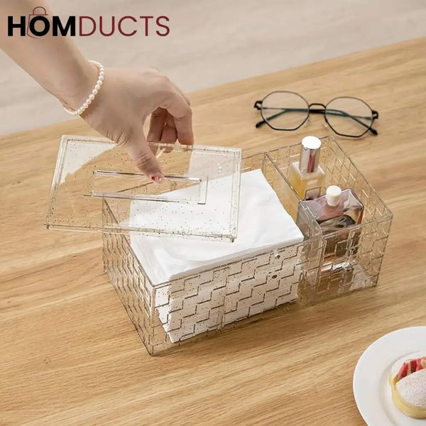 Luxury Acrylic Tissue Box With Holder