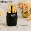 Luxury Black & Gold Soap Dispenser – Elegant Ceramic Lotion Pump Bottle