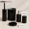 Luxury Black Marble Bathroom Accessories Set – 5 Piece Premium Organizer Kit