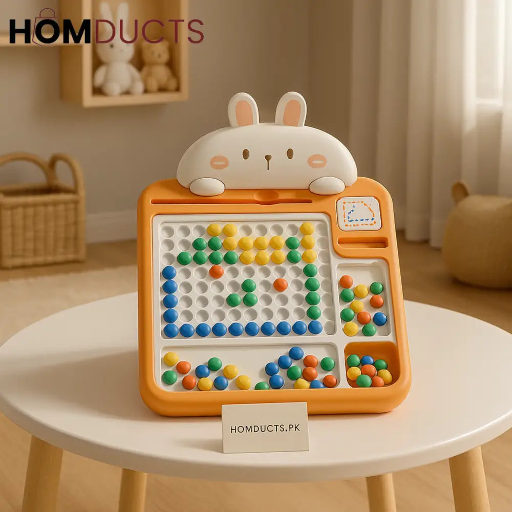 Luxury Bunny Magnetic Mosaic Board – Kids’ Creative Learning Toy – Homducts