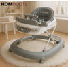 Luxury Car-Inspired Baby Walker – Grey & White Bebes Activity Seat
