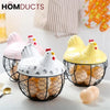 Luxury Ceramic Hen Shaped Egg Basket with Lid – Premium Kitchen Storage
