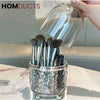 Luxury Clear Makeup Brush Holder With Lid