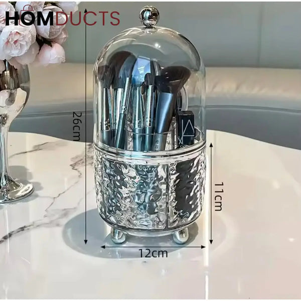 Luxury Clear Makeup Brush Holder With Lid