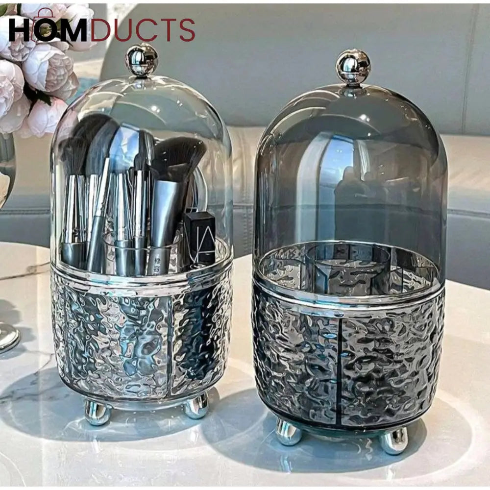 Luxury Clear Makeup Brush Holder With Lid