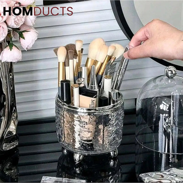 Luxury Clear Makeup Brush Holder With Lid