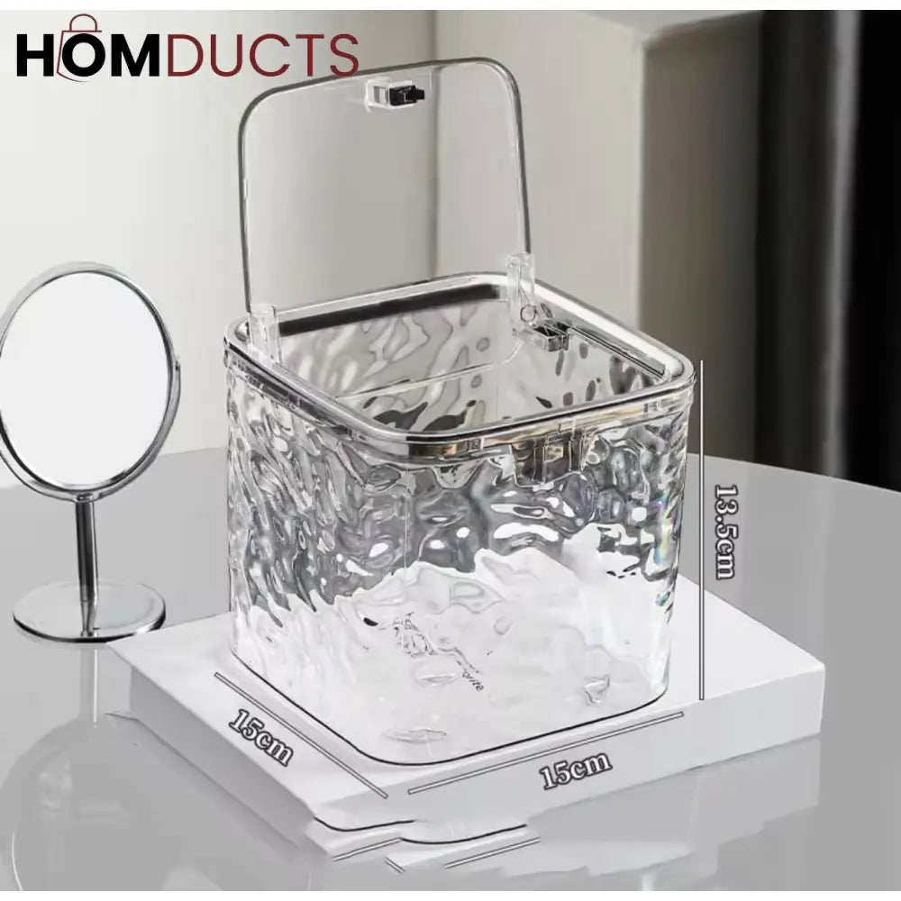 Multi-Purpose Clear Acrylic Storage Box with Lid – Stylish Organizer Jar