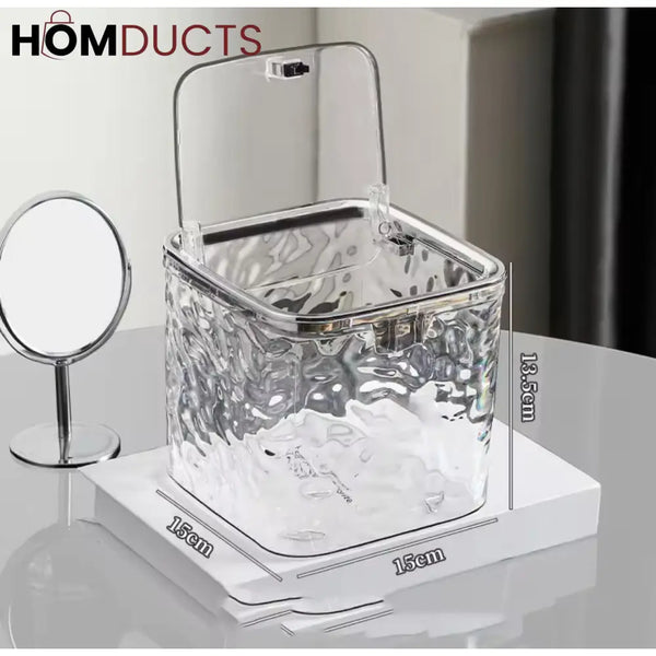 Multi-Purpose Clear Acrylic Storage Box with Lid – Stylish Organizer Jar