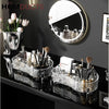 Luxury Crystal Clear Makeup Organizer with Compartments for Brushes Perfume and Skincare Products