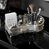 Luxury Crystal Clear Makeup Organizer with Compartments for Brushes Perfume and Skincare Products