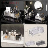 Luxury Crystal Clear Makeup Organizer with Compartments for Brushes Perfume and Skincare Products