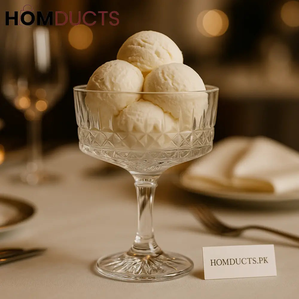 Luxury Crystal Dessert Glass Set – 6 Pcs Coupe Ice Cream & Cocktail Glasses