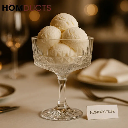 Luxury Crystal Dessert Glass Set – 6 Pcs Coupe Ice Cream & Cocktail Glasses